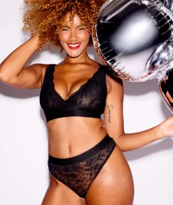ETAM Braguitas Encaje|Novedades Braguitas|Tanga de encaje x Lemonade Dolls NOIR