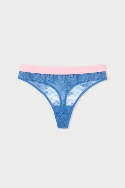 ETAM Braguitas Encaje|Novedades Braguitas|Tanga de encaje x Lemonade Dolls BLEU