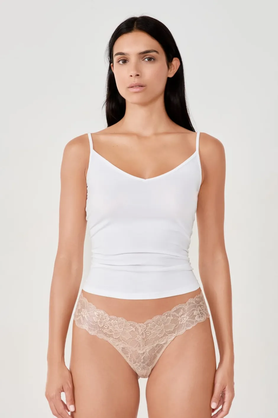 ETAM Braguitas Encaje|Tanga Brasileño|Tanga de encaje tejido brillante DUNE
