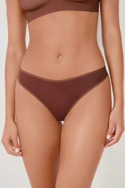ETAM Braguitas Novias|Braguitas Invisibles|Tanga de malla MARRÓN