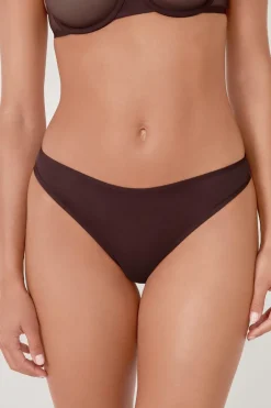 ETAM Braguitas Invisibles|Braguitas Novias|Tanga de malla CHOCOLATE
