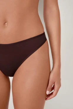 ETAM Braguitas Invisibles|Braguitas Novias|Tanga de malla CHOCOLATE