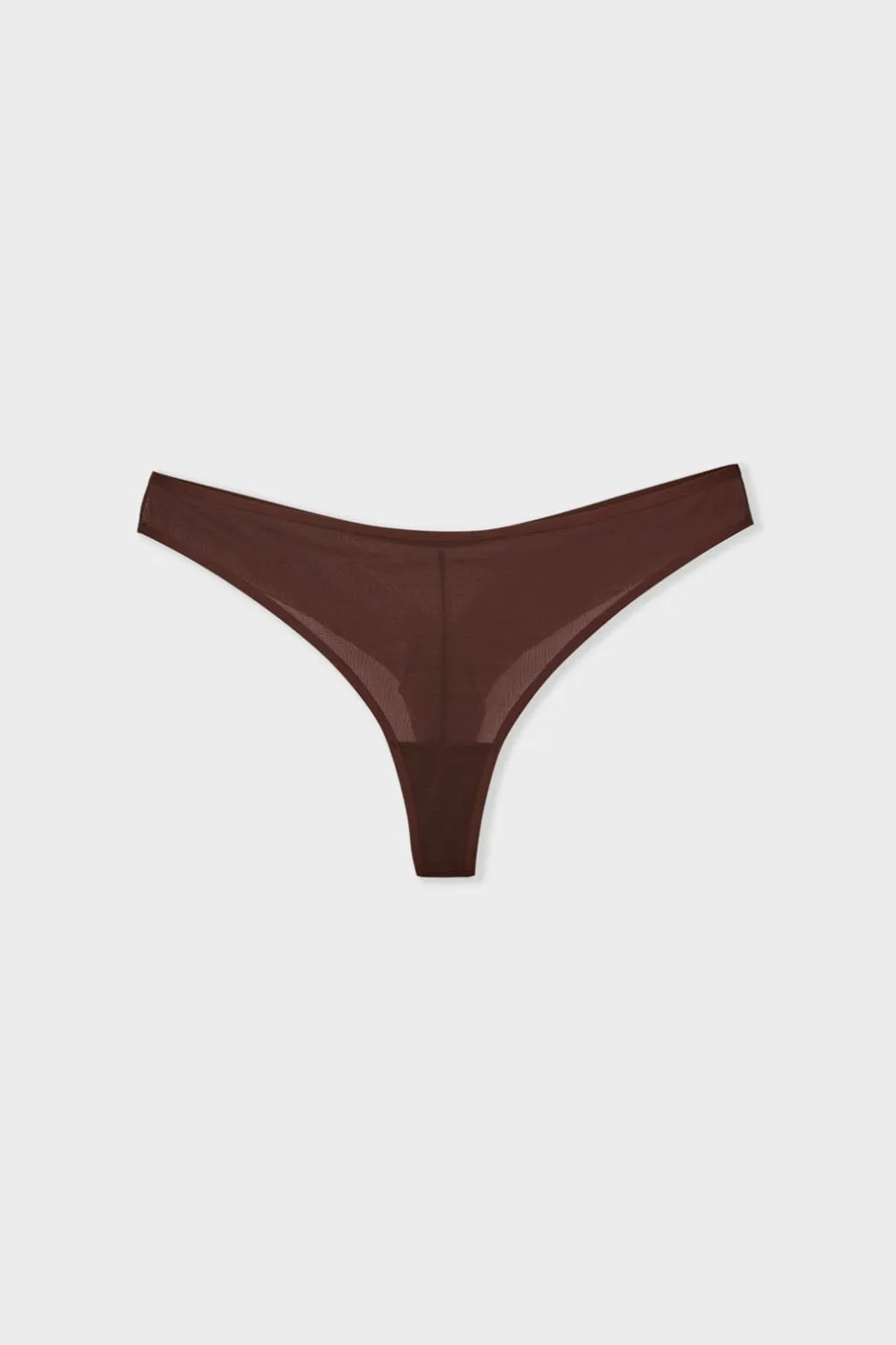 ETAM Braguitas Invisibles|Braguitas Novias|Tanga de malla CHOCOLATE