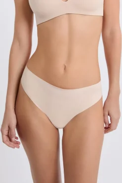 ETAM Braguitas Invisibles|Tanga|Tanga de microfibra BLANCO ROTO