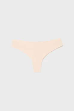 ETAM Braguitas Invisibles|Tanga|Tanga de microfibra BLANCO ROTO
