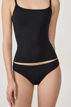 ETAM Braguitas Invisibles|Tanga Brasileño|Tanga de microfibra NEGRO