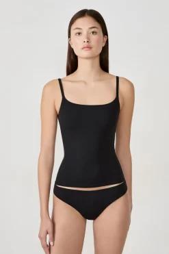 ETAM Braguitas Invisibles|Tanga Brasileño|Tanga de microfibra NEGRO