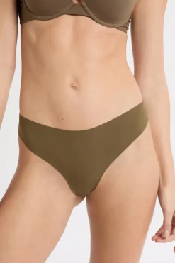 ETAM Braguitas Invisibles|Tanga|Tanga de microfibra VERDE