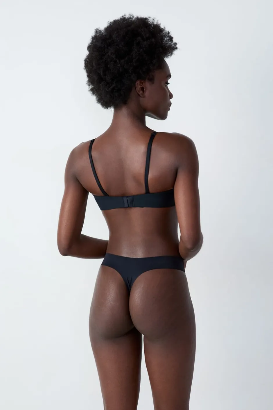 ETAM Braguitas Invisibles|Tanga|Tanga de microfibra NEGRO