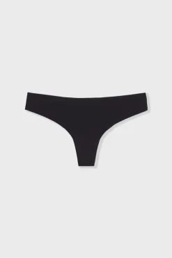 ETAM Braguitas Invisibles|Tanga|Tanga de microfibra NEGRO