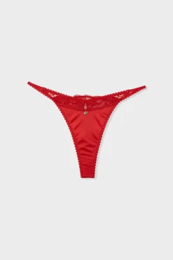 ETAM Braguitas Sexy|Tanga|Tanga de microfibra ROJO