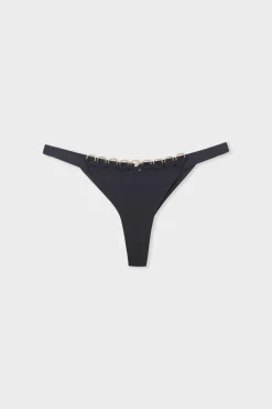 ETAM Tanga Brasileño|Tanga de microfibra NEGRO