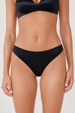 ETAM Braguitas Invisibles|Tanga Brasileño|Tanga de microfibra NEGRO
