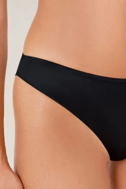 ETAM Braguitas Invisibles|Tanga Brasileño|Tanga de microfibra NEGRO