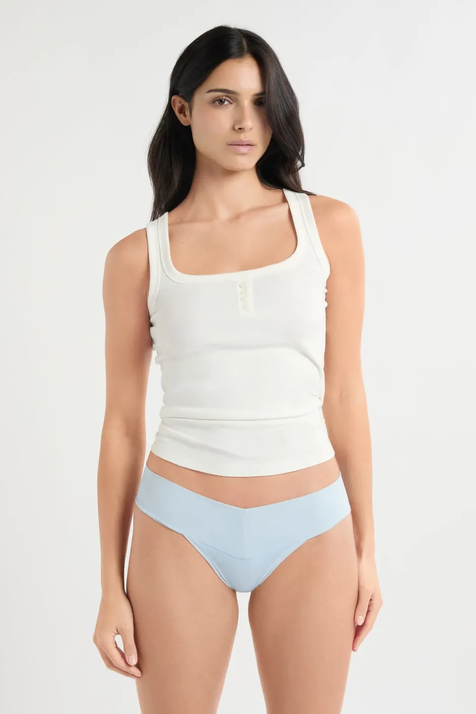 ETAM Tanga Brasileño|Braguitas Party|Tanga de microfibra AZUL CIELO