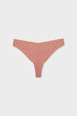 ETAM Tanga Brasileño|Braguitas Party|Tanga de microfibra sin costuras con motivos de corazones MARR&Oacute;N