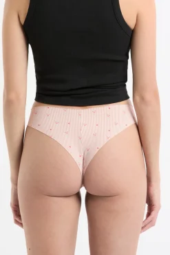 ETAM Tanga Brasileño|Braguitas Party|Tanga de microfibra sin costuras con motivos BLUSH