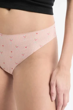 ETAM Tanga Brasileño|Braguitas Party|Tanga de microfibra sin costuras con motivos BLUSH