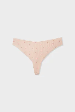 ETAM Tanga Brasileño|Braguitas Party|Tanga de microfibra sin costuras con motivos BLUSH