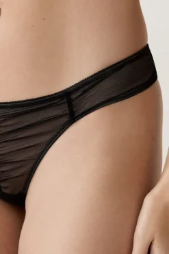 ETAM Tanga Brasileño|Novedades Braguitas|Tanga de tul NEGRO