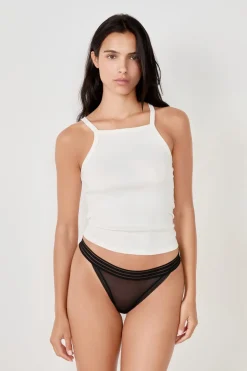 ETAM Tanga|Tanga de tul NEGRO