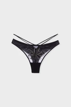 ETAM Tanga Brasileño|Novedades Braguitas|Tanga de tul NEGRO