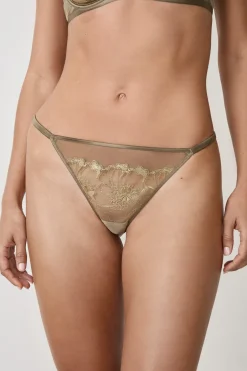 ETAM Tanga|Novedades Braguitas|Tanga de tul bordado COBRE