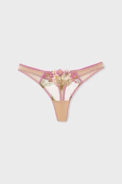 ETAM Tanga|Tanga de tul bordado LILA