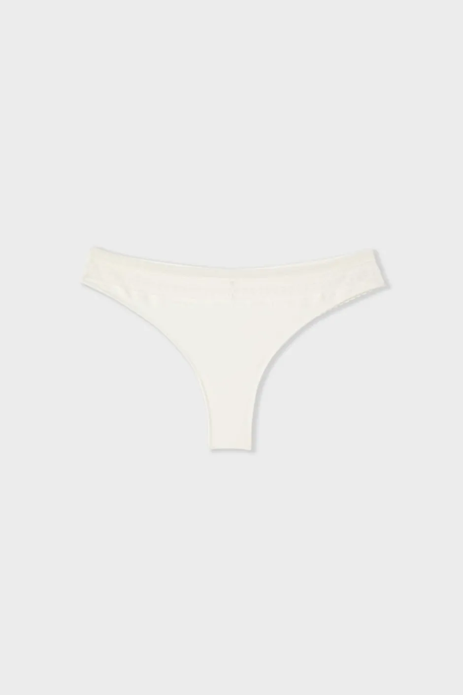 ETAM Braguitas Invisibles|Tanga Brasileño|Tanga détails dentelle ECRU