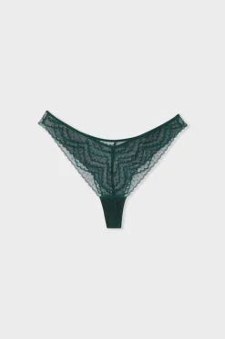 ETAM Tanga Brasileño|Braguitas Encaje|Tanga en dentelle EMERAUDE