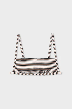 ETAM Bandeau|Top bikini a rayas con lazada MULTICOLOR