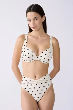 ETAM Con Aro|Top bikini balconet de lunares ESTAMPADO