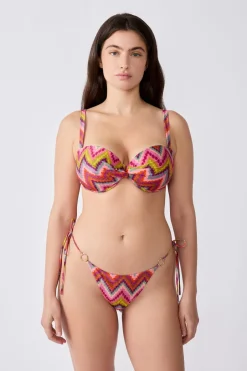 ETAM Con Aro|Top bikini bandeau estampado ROSA