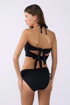 ETAM Bandeau|Top bikini bandeu tirantes desmontable NEGRO