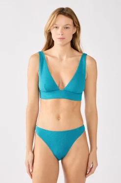 ETAM Triángulos|Top bikini triangular VERDE