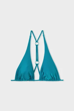 ETAM Triángulos|Top bikini triangular VERDE