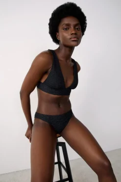 ETAM Triángulos|Top bikini triangular Plata