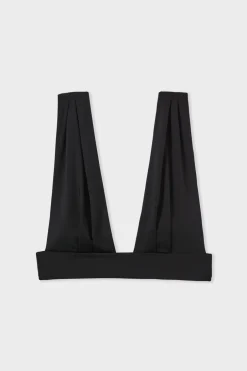 ETAM Triángulos|Top bikini triangular NEGRO