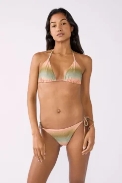 ETAM Triángulos|Top bikini triangular brillante ESTAMPADO