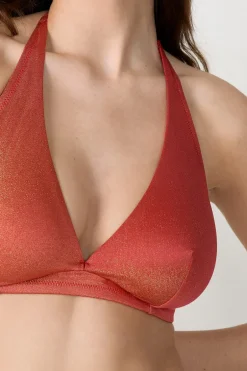ETAM Con Aro|Top bikini triangular con aros NARANJA