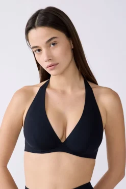 ETAM Con Aro|Top bikini triangular con aros NEGRO
