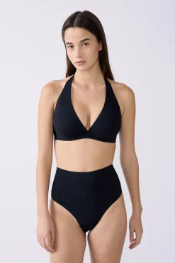 ETAM Con Aro|Top bikini triangular con aros NEGRO