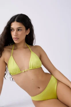 ETAM Triángulos|Top bikini triangular detalle perla ANIS