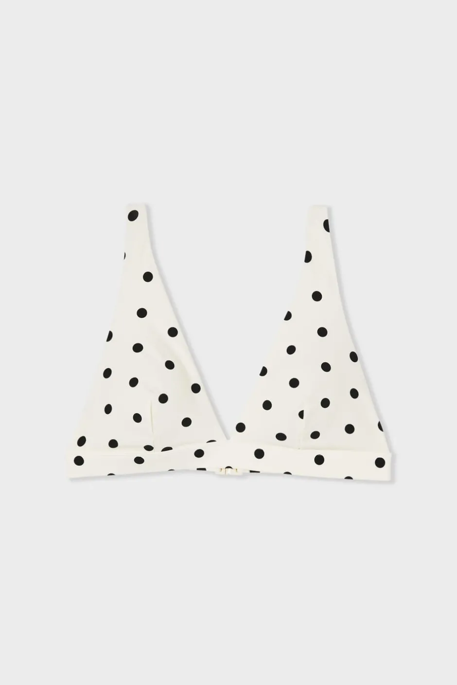 ETAM Triángulos|Top bikini triangular detalle de lunares ESTAMPADO