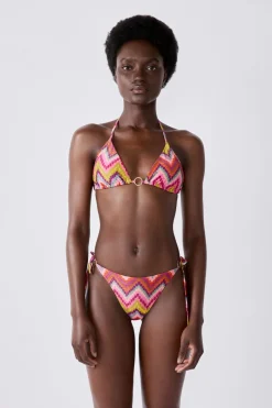 ETAM Triángulos|Top bikini triangular ESTAMPADO