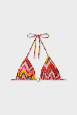 ETAM Triángulos|Top bikini triangular ESTAMPADO