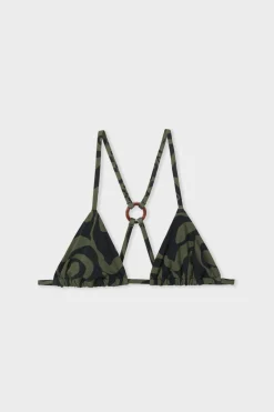 ETAM Triángulos|Top bikini triangular ESTAMPADO