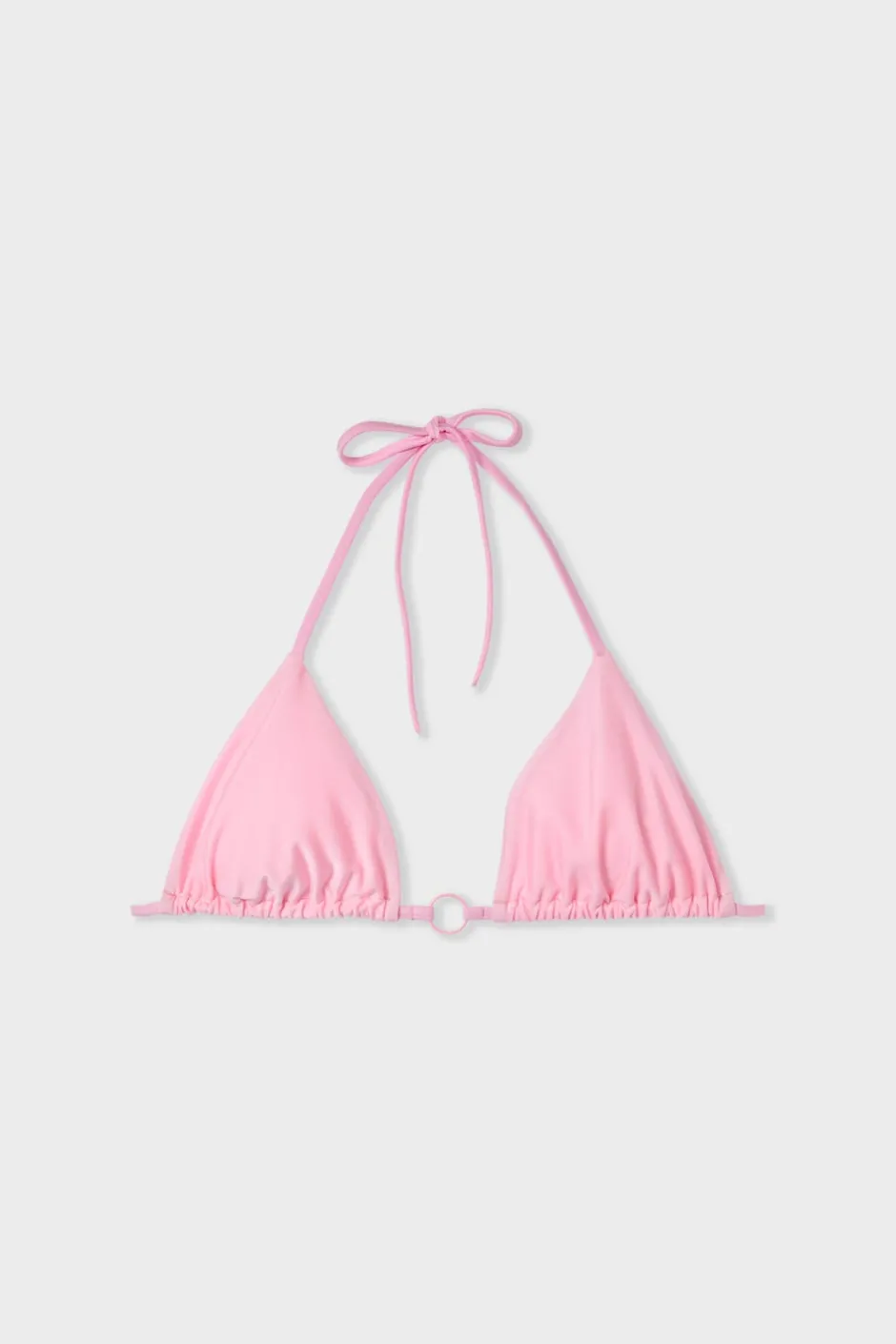 ETAM Triángulos|Top bikini triangular sin aros ROSA