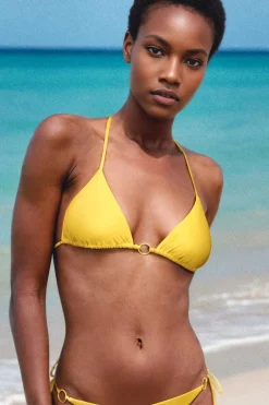 ETAM Triángulos|Top bikini triangular sin aros AMARILLO SOL
