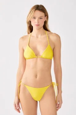 ETAM Triángulos|Top bikini triangular sin aros AMARILLO SOL